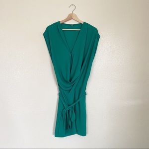Babaton Aritzia Chiffon Drape Tie Waist Dress C012
